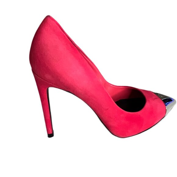 Louis Vuitton Pink Suede Pointed Toe LV Logo Heeled Pumps Size 36 / US Size 6 - Picture 9 of 16